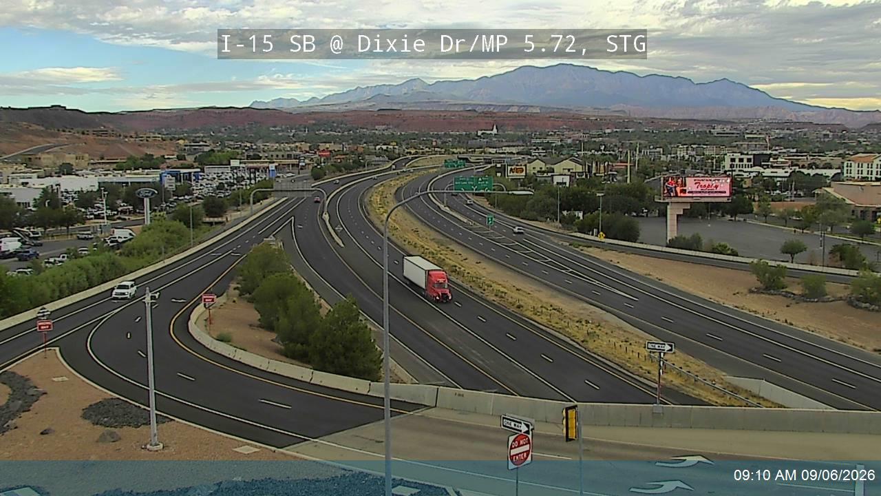 I-15 SB @ Dixie Dr / MP 5.72, STG live camera view