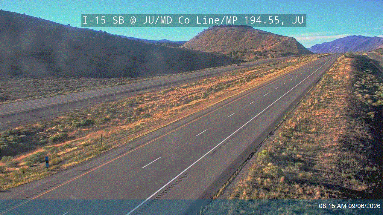 I-15 SB @ JU/MD Co Line / MP 194.55, JU live camera view
