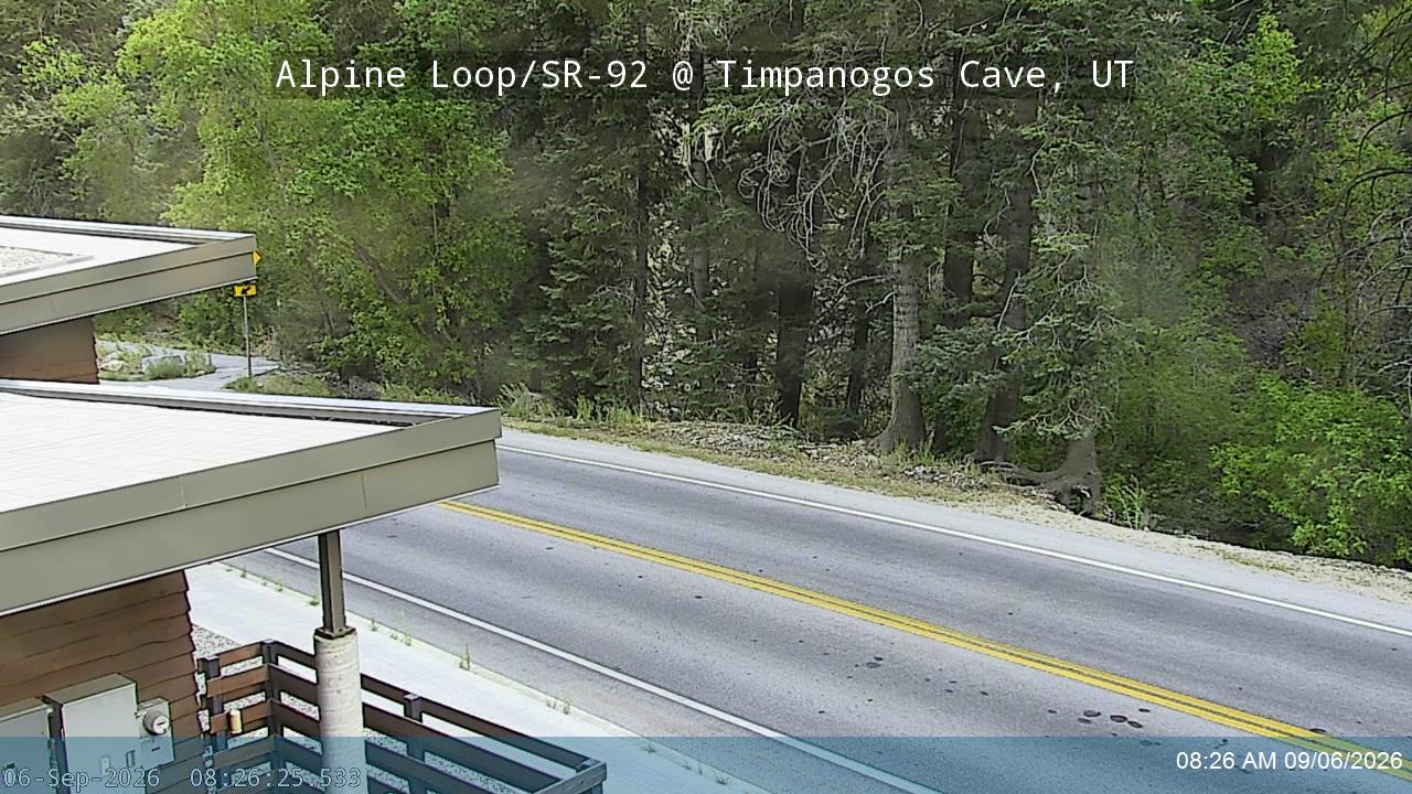 Alpine Loop / SR-92 @ Timpanogos Cave / MP 10.3, UT live camera view