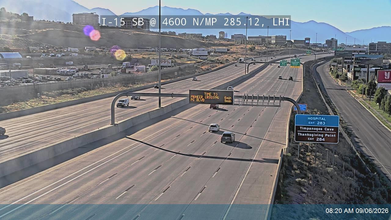 I-15 SB @ 4600 N / MP 285.12, LHI live camera view