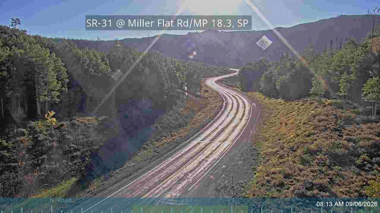 SR-31 @ Miller Flat Rd / MP 18.3, SP live camera view