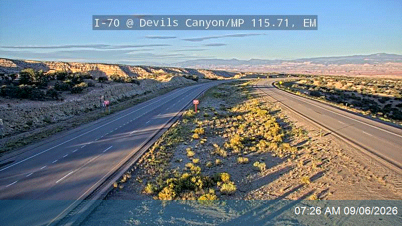 I-70 @ Devils Canyon / MP 115.71, EM live camera view