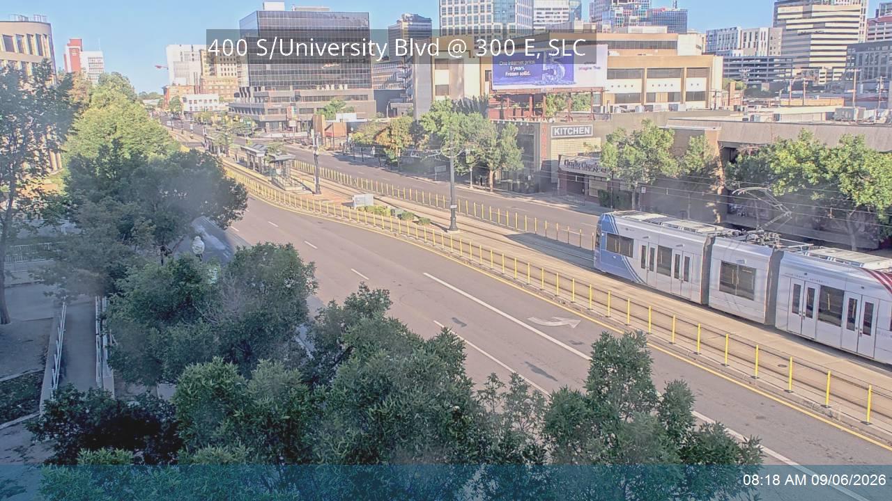400 S / University Blvd / SR-186 @ 300 E, SLC live camera view