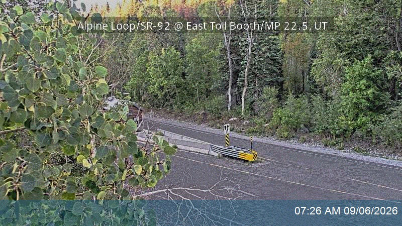 Alpine Loop / SR-92 @ East Toll Booth / MP 22.5, UT live camera view