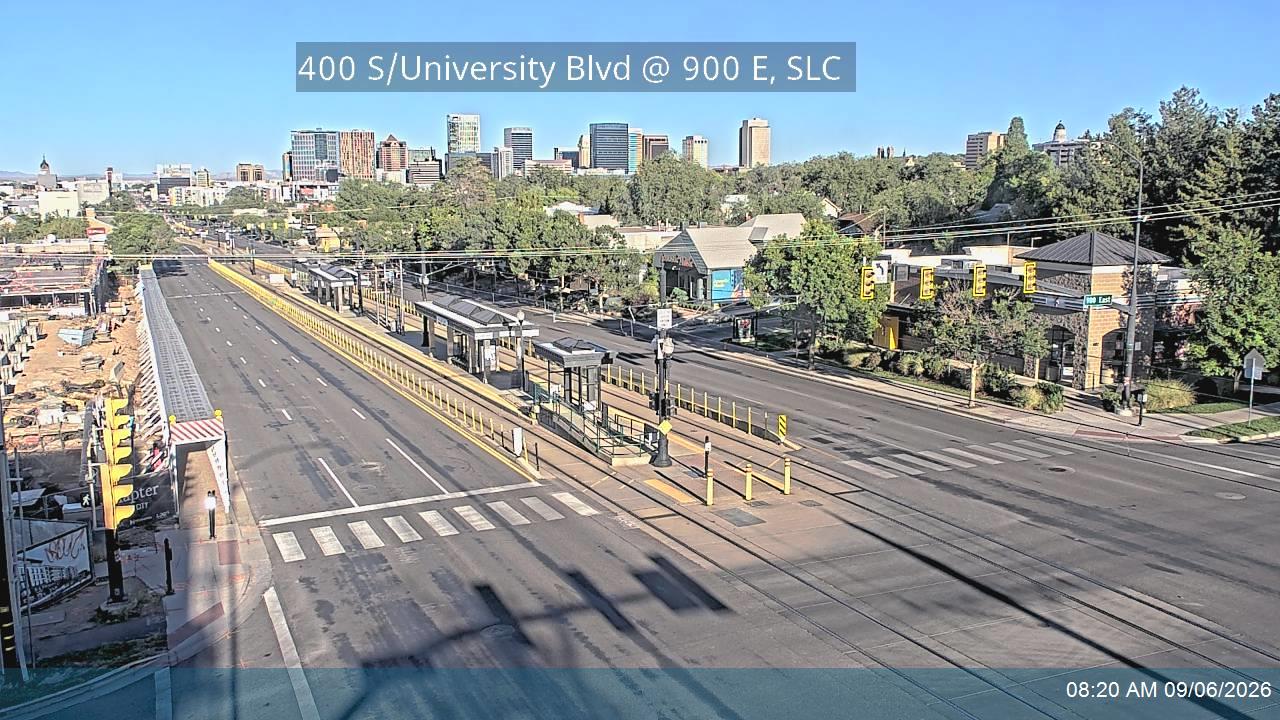 400 S / University Blvd / SR-186 @ 900 E, SLC live camera view