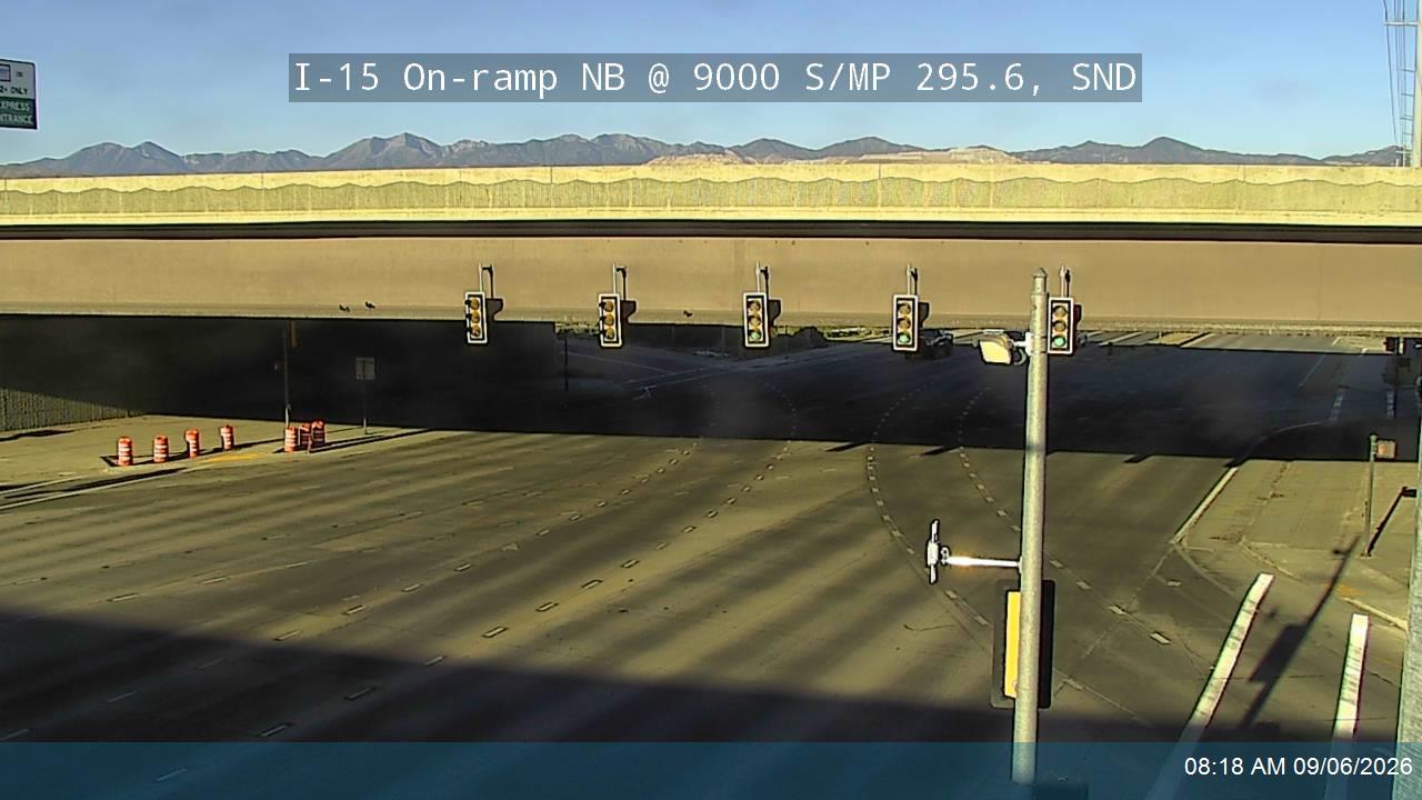 I-15 On-ramp NB @ 9000 S / SR-209 / MP 295.6, SND live camera view