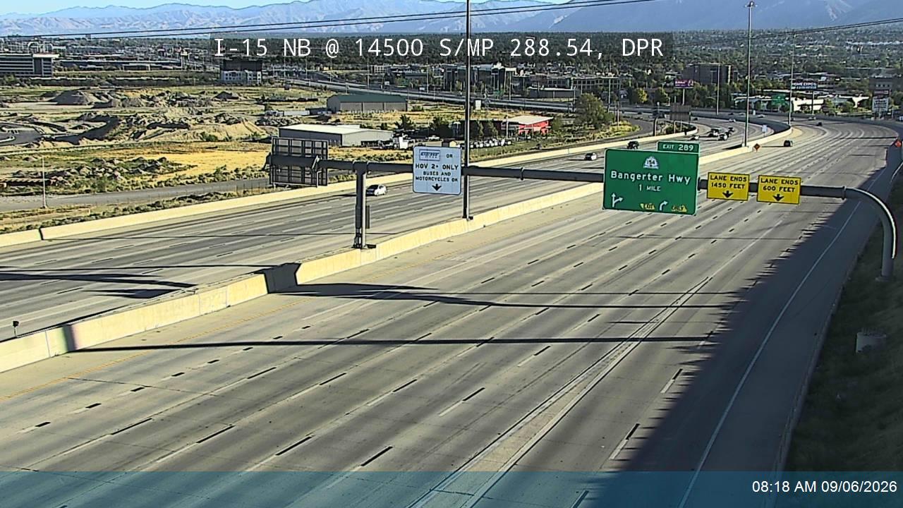 I-15 NB @ 14500 S / MP 288.54, DPR live camera view