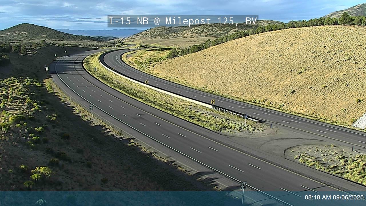 I-15 NB @ Milepost 125, BV live camera view