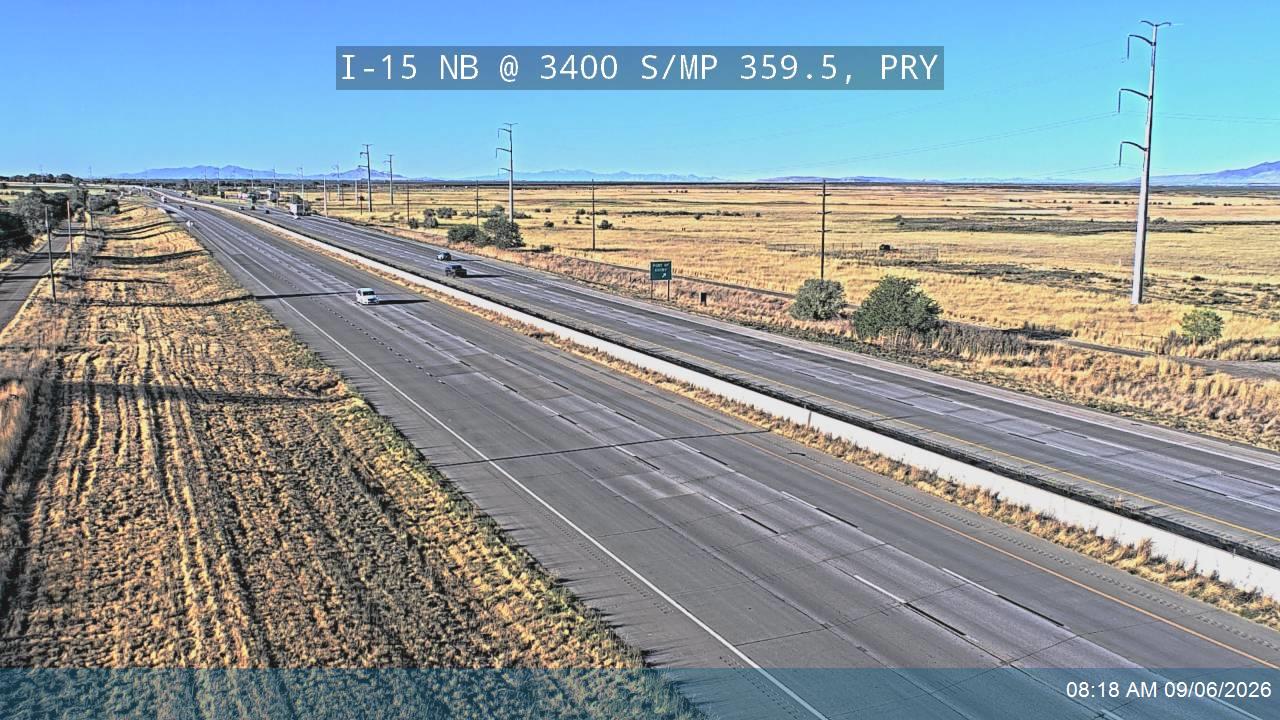 I-15 NB @ 3400 S / MP 359.5, PRY live camera view