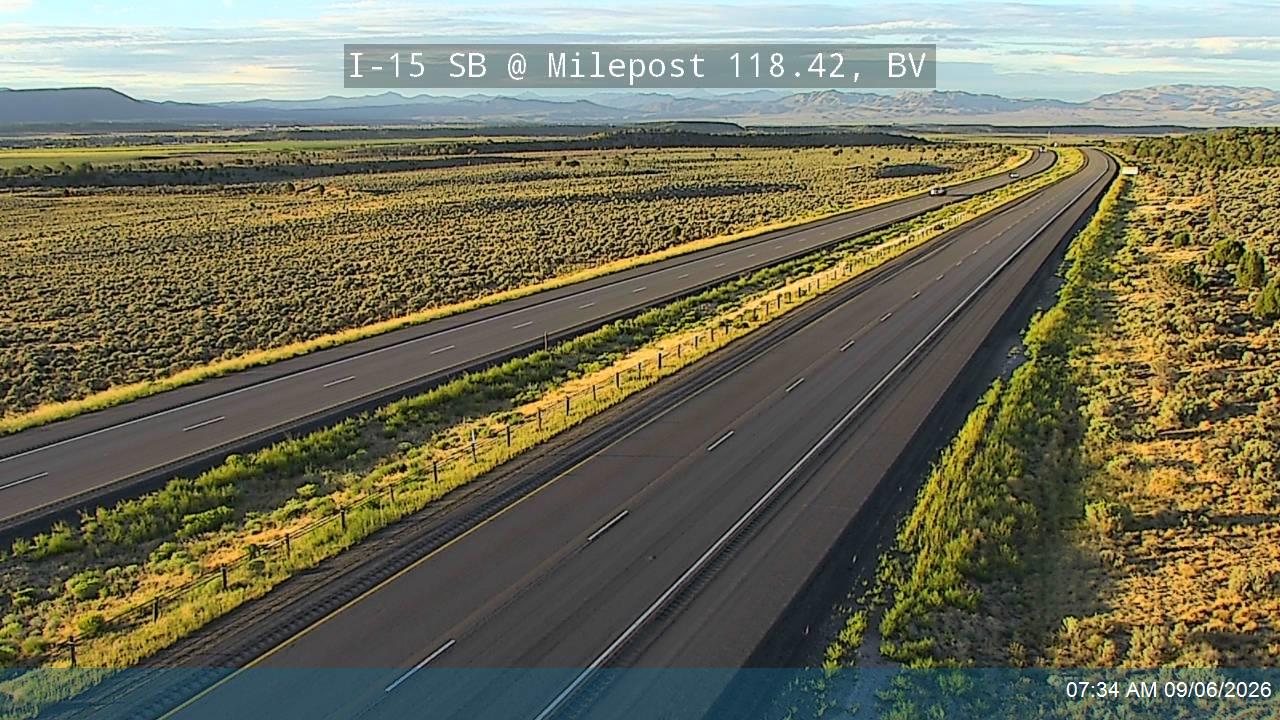 I-15 SB @ Milepost 118.42, BV live camera view
