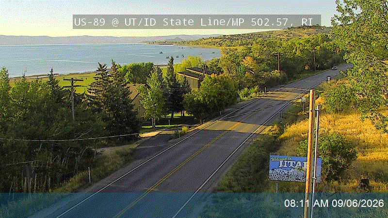 US-89 @ UT/ID State Line / MP 502.57, RI live camera view