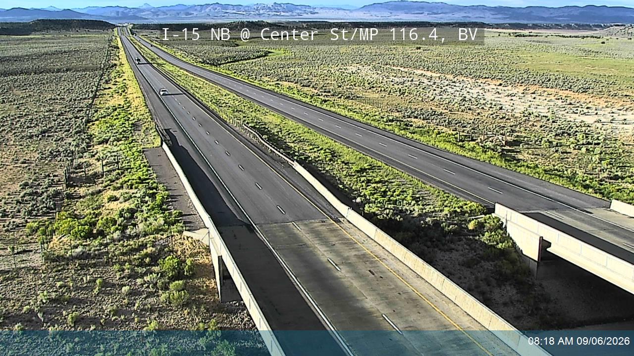 I-15 NB @ Center St / MP 116.4, BV live camera view
