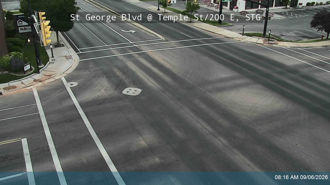 St George Blvd / SR-34 @ Temple St / 200 E, STG live camera view