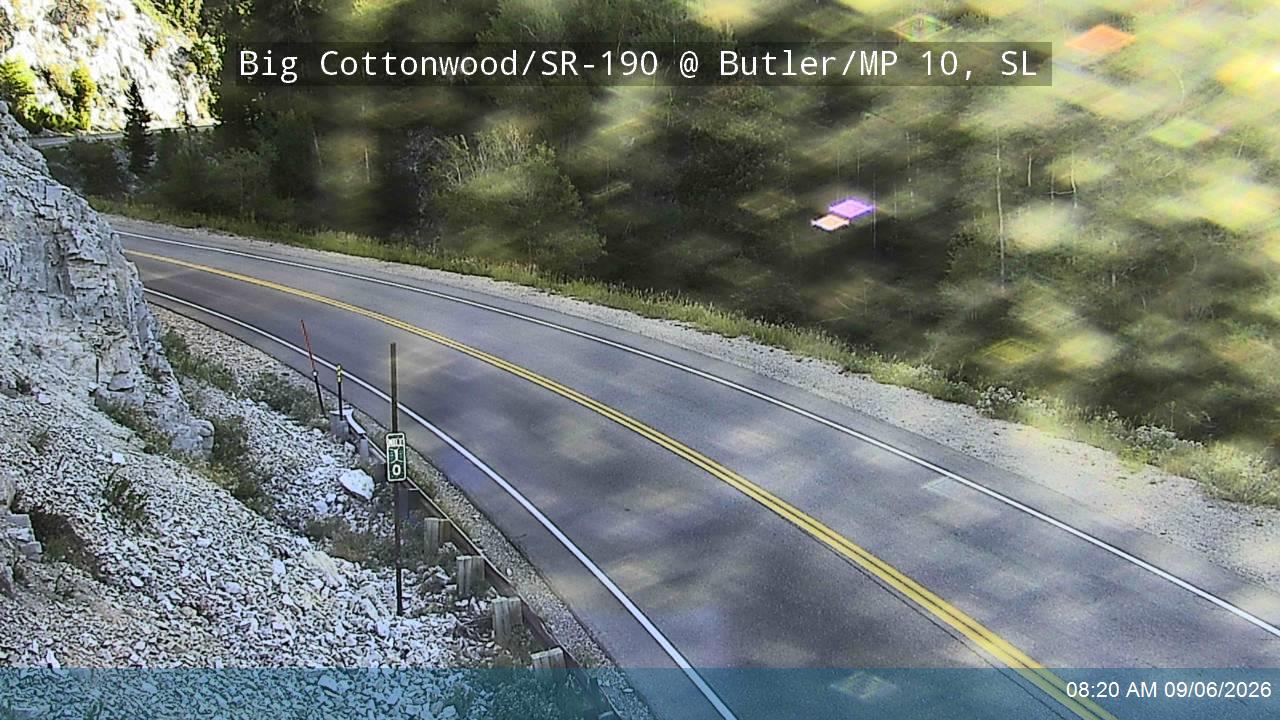 Big Cottonwood Canyon Rd / SR-190 @ Butler / MP 10, SL live camera view
