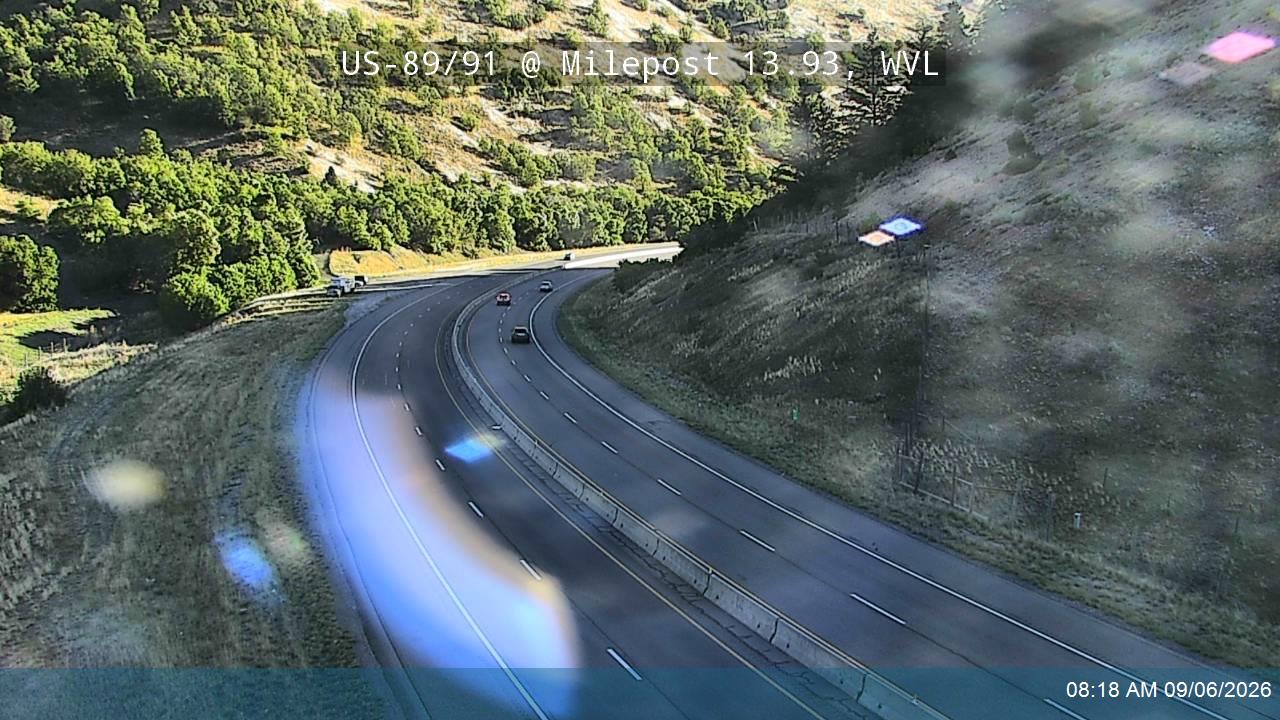 US-89/91 @ Milepost 13.93, WVL live camera view