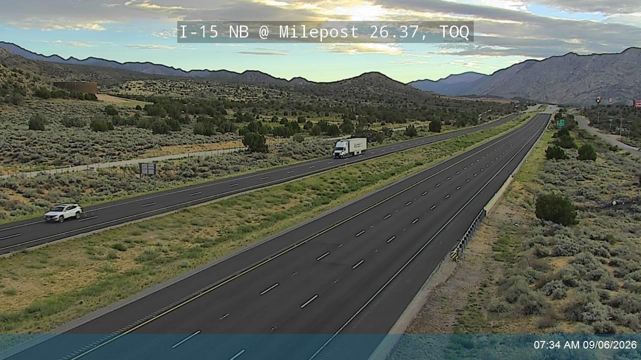 I-15 NB @ Milepost 26.37, TOQ live camera view