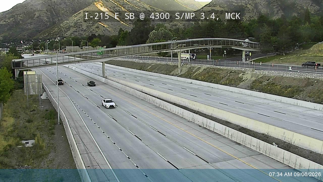 I-215 E SB @ 4300 S / MP 3.4, MCK live camera view