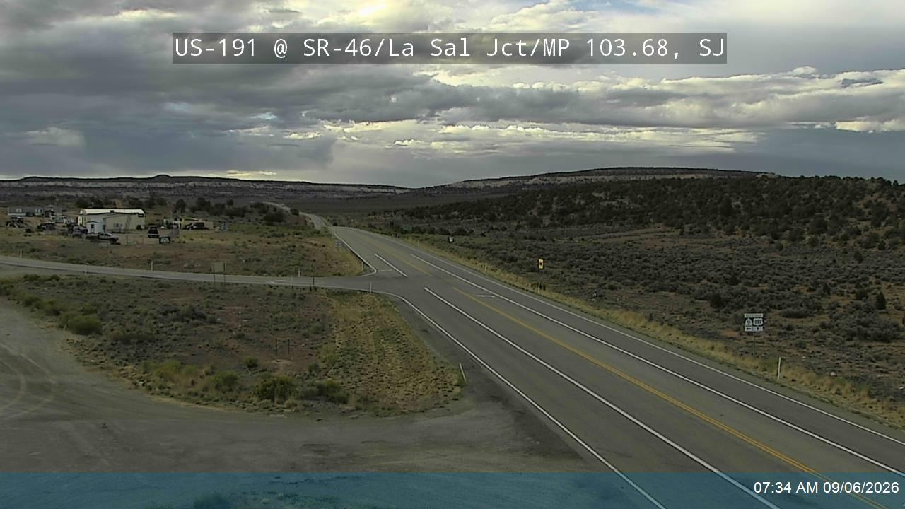 US-191 NB @ MP 103.8, SR-46 / La Sal Jct, SJ live camera view