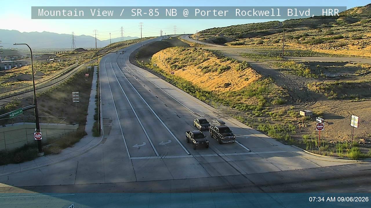 Mountain View / SR-85 NB @ Porter Rockwell Blvd, HRR live camera view