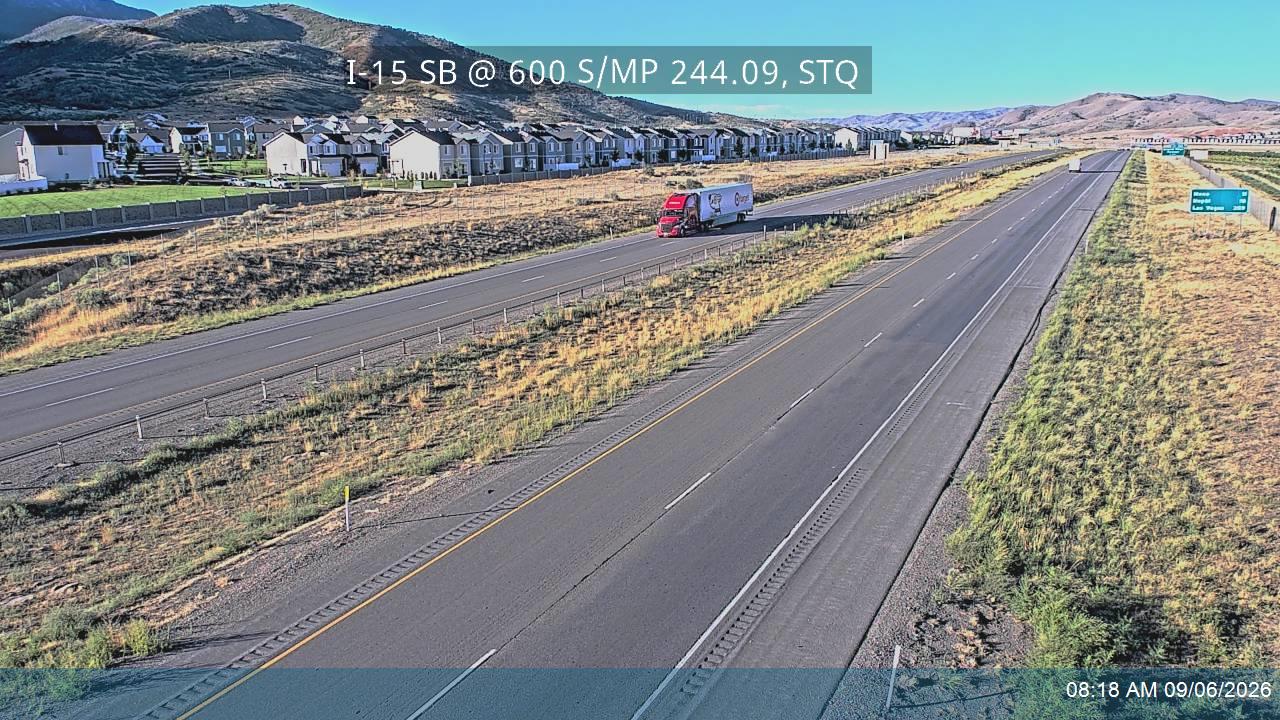 I-15 SB @ Center St / Milepost 244.09, STQ live camera view