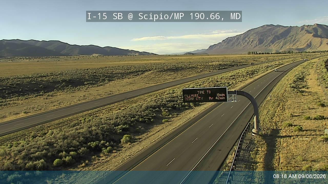 I-15 SB @ Scipio / MP 190.66, MD live camera view