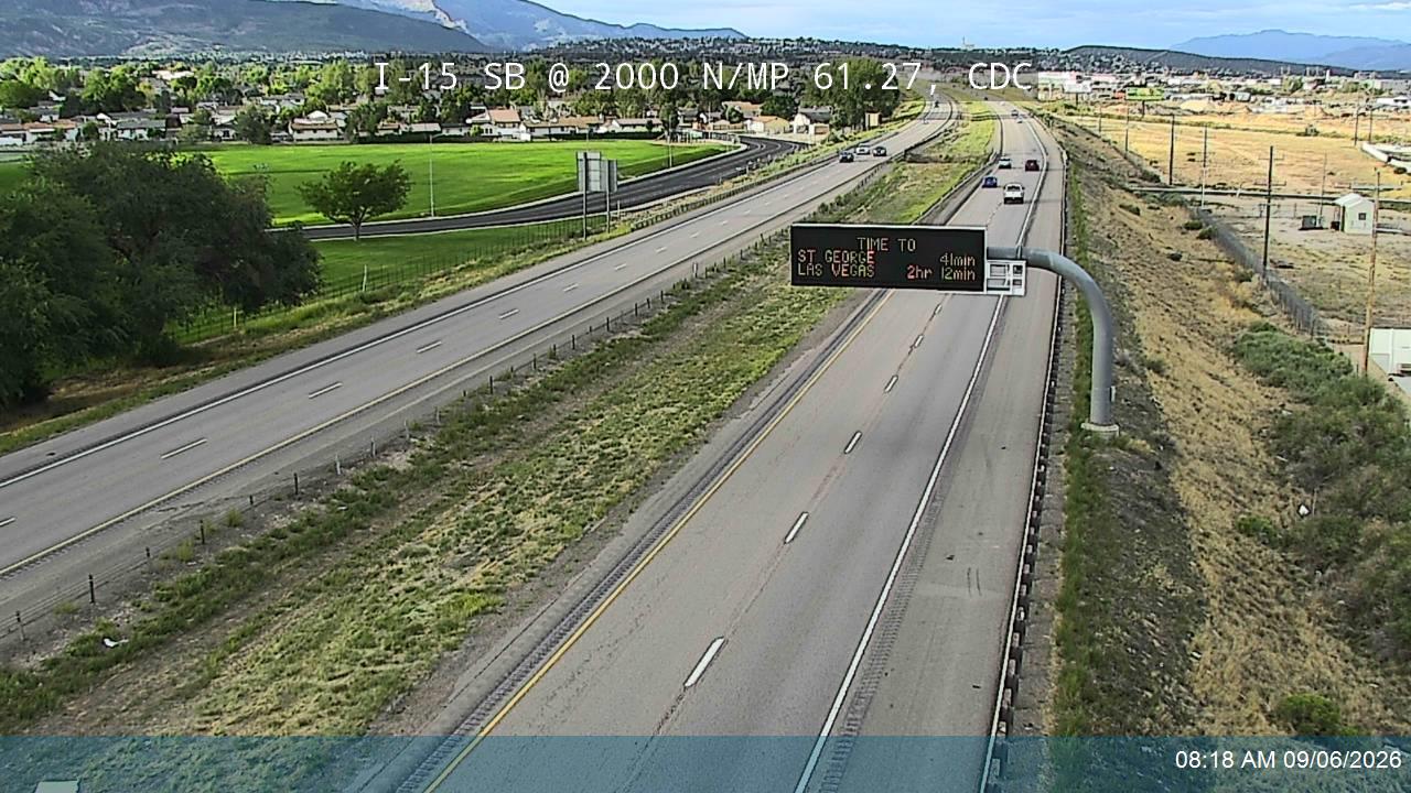 I-15 SB @ 2000 N / MP 61.27, CDC live camera view