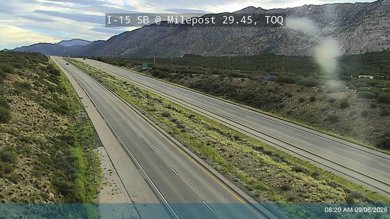 I-15 SB @ Milepost 29.45, TOQ live camera view