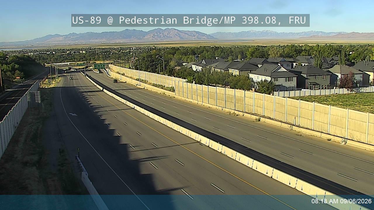 US-89 @ Pedestrian Bridge / MP 398.08, FRU live camera view