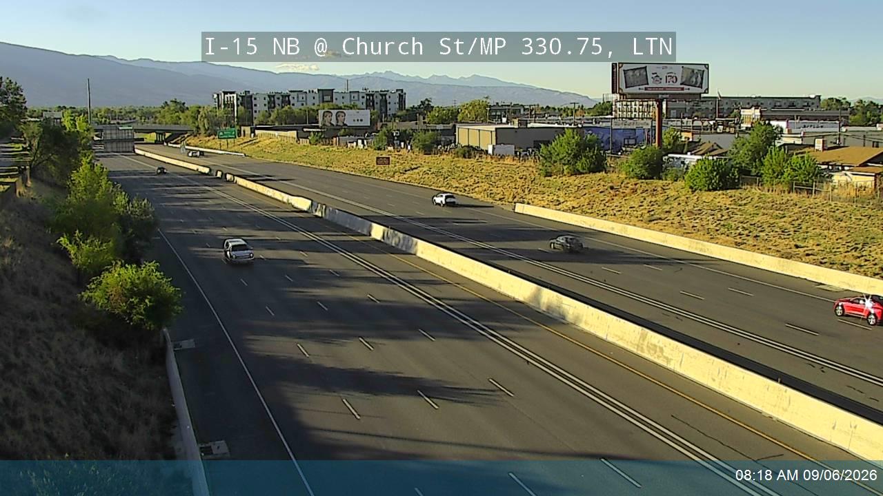 I-15 NB @ Church St / MP 330.75, LTN live camera view