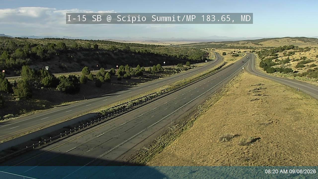I-15 SB @ Scipio Summit / Exit 184 / MP 183.65, MD live camera view