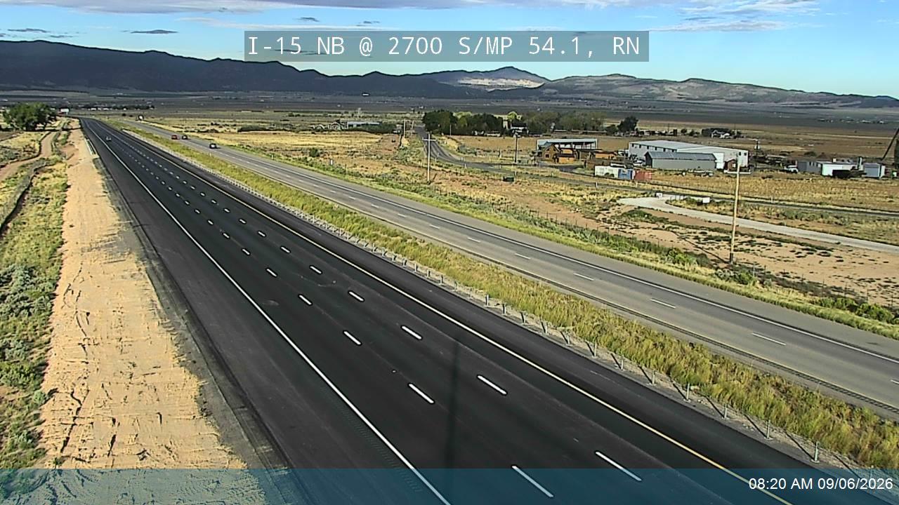 I-15 NB @ Cedar City / MP 54.1, RN live camera view