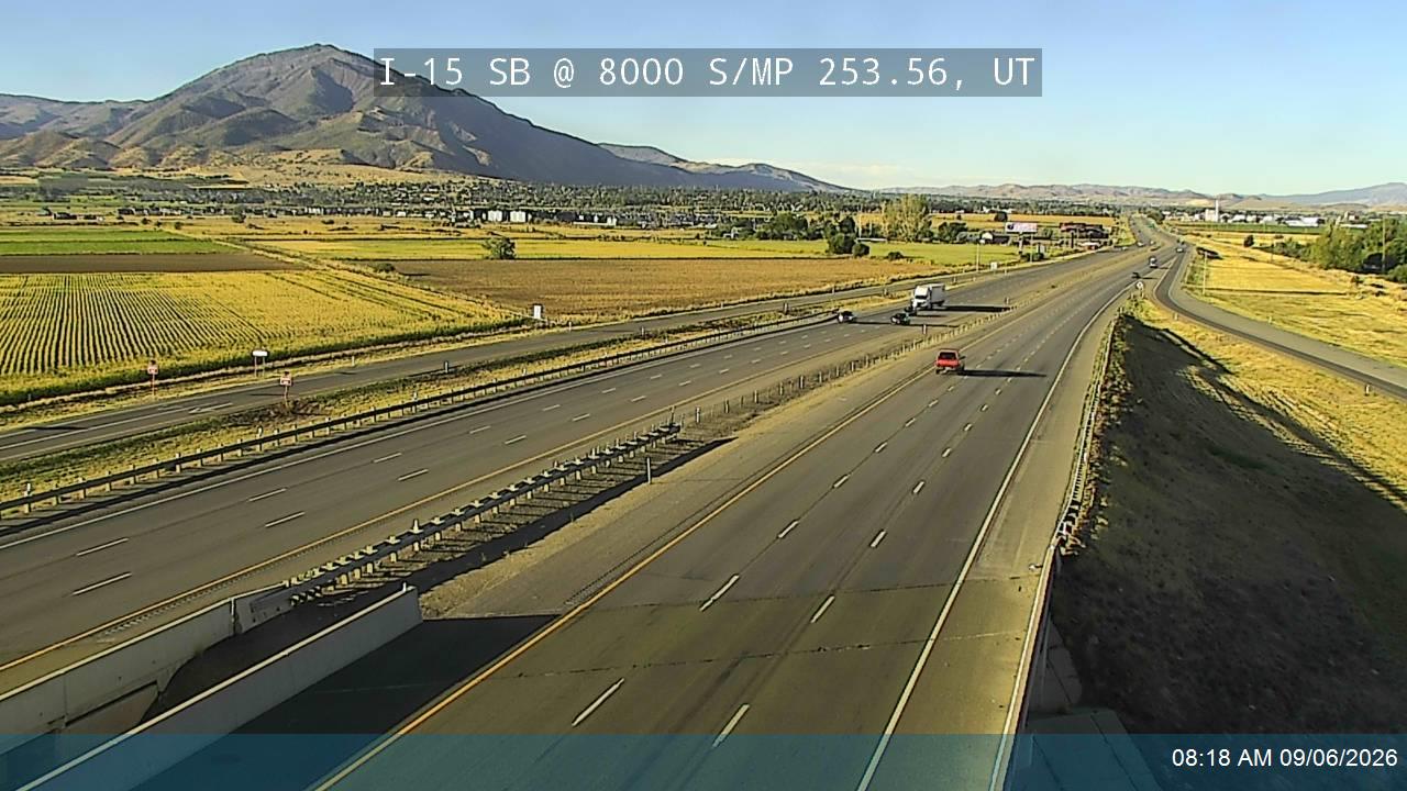 I-15 SB @ 8000 S / SR-164 / MP 253.56, UT live camera view