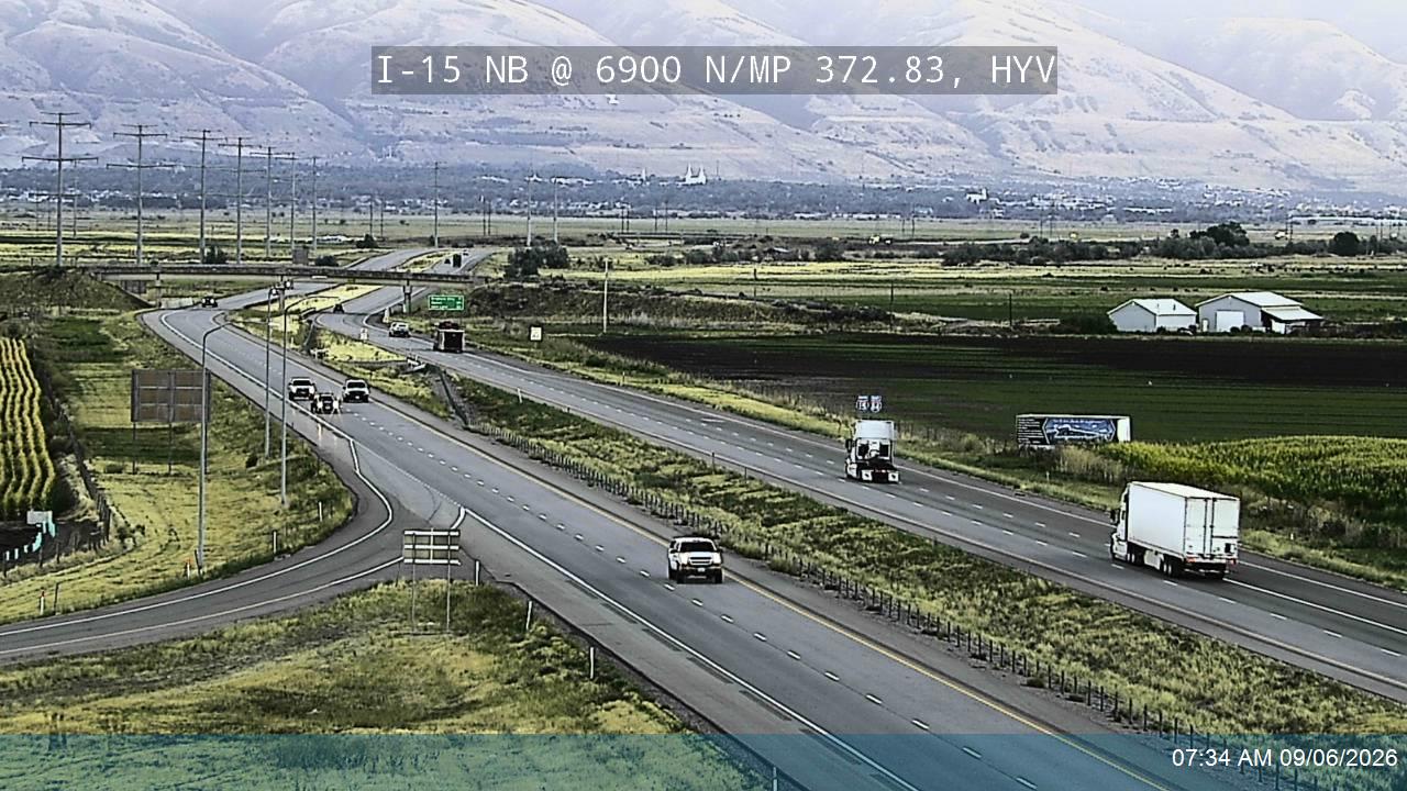 I-15 NB @ 6900 N / SR-240 / MP 372.83, HYV live camera view