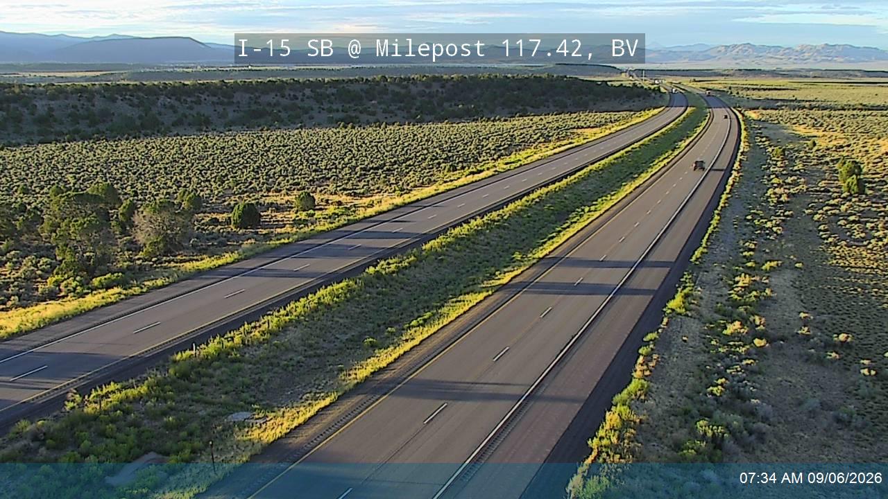 I-15 SB @ Milepost 117.42, BV live camera view