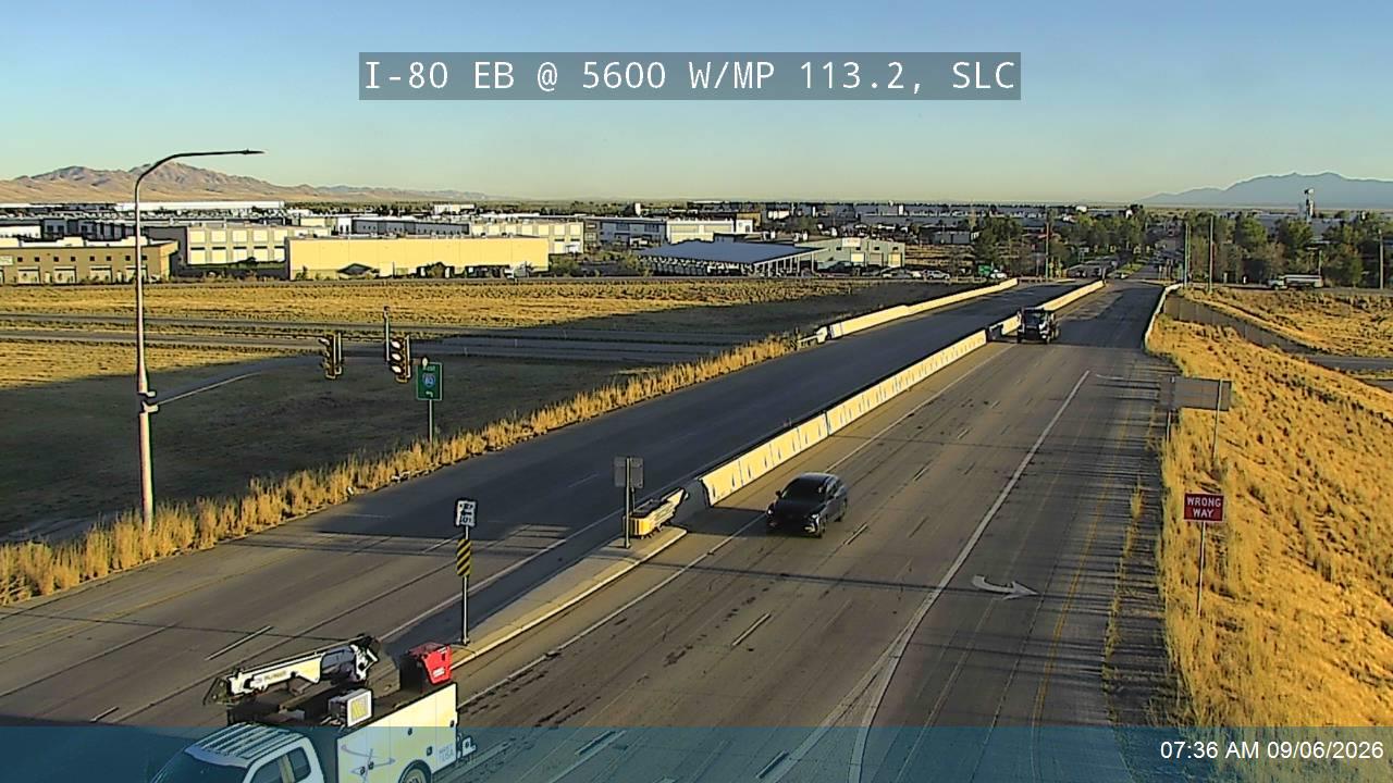 I-80 EB @ 5600 W / SR-172 / MP 113.2, SLC live camera view