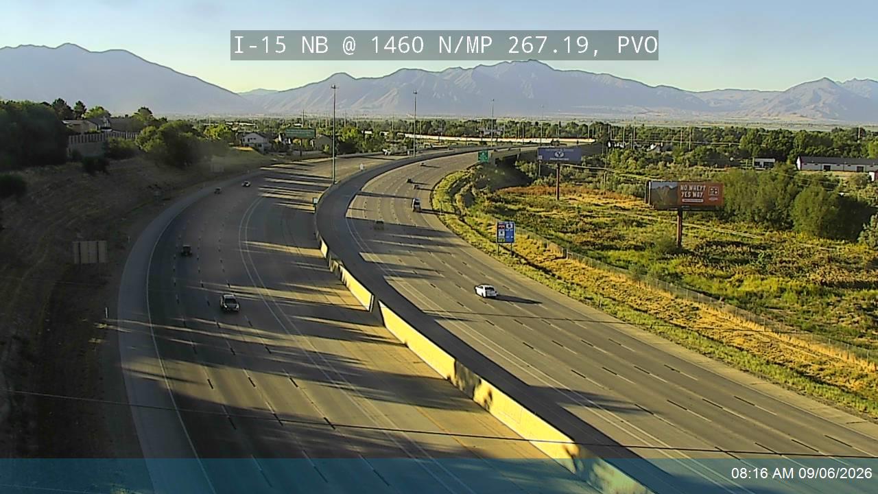 I-15 NB @ 1460 N / MP 267.19, PVO live camera view