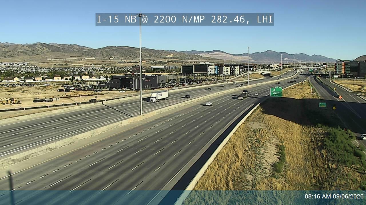 I-15 NB @ 2200 N / MP 282.46, LHI live camera view