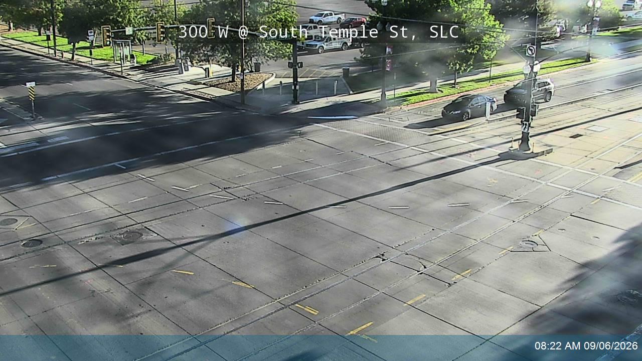 300 W / John Stockton Dr / US-89 @ South Temple St, SLC live camera view