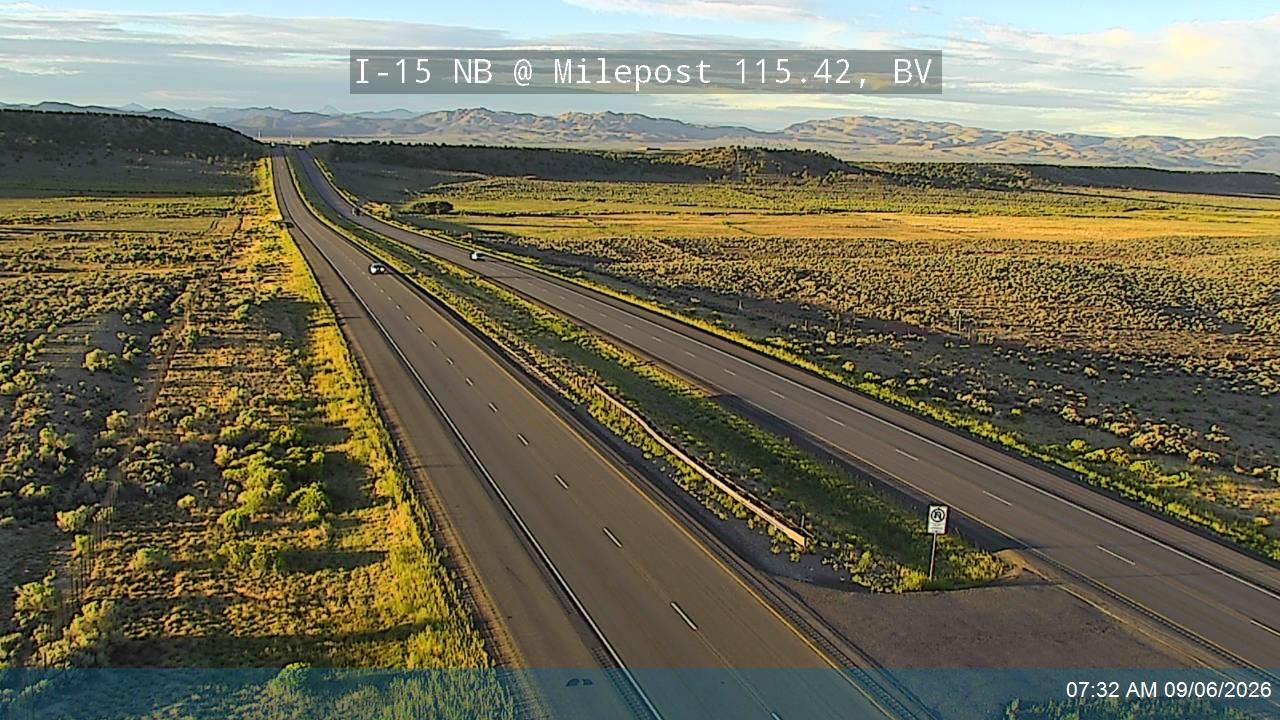 I-15 NB @ Milepost 115.42, BV live camera view