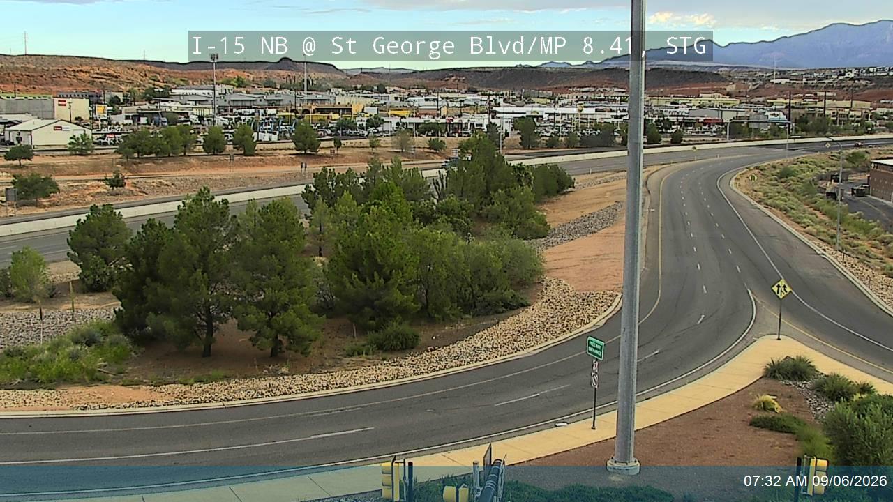 I-15 NB @ St George Blvd / SR-34 / MP 8.41, STG live camera view