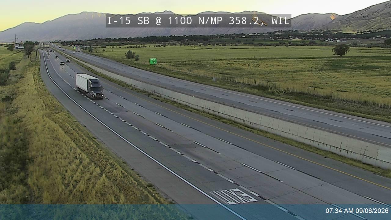 I-15 SB @ 1100 N / MP 358.2, WIL live camera view