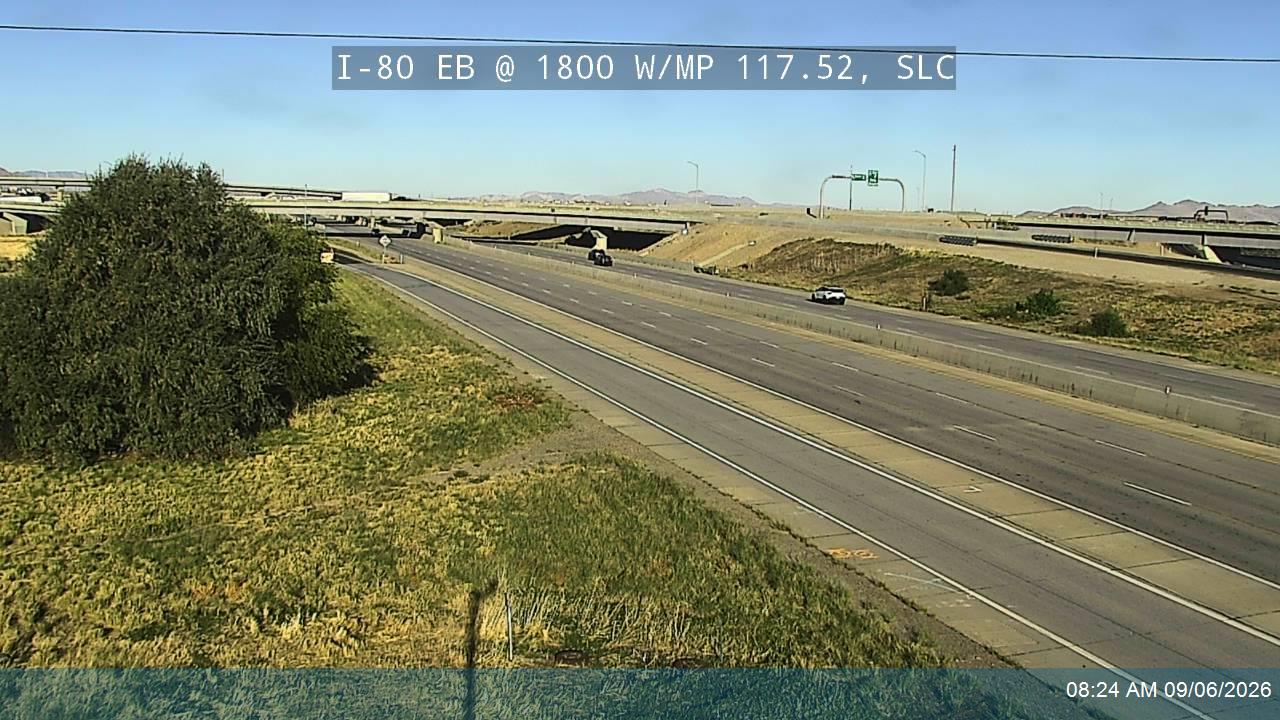 I-80 EB @ 1800 W / MP 117.52, SLC live camera view