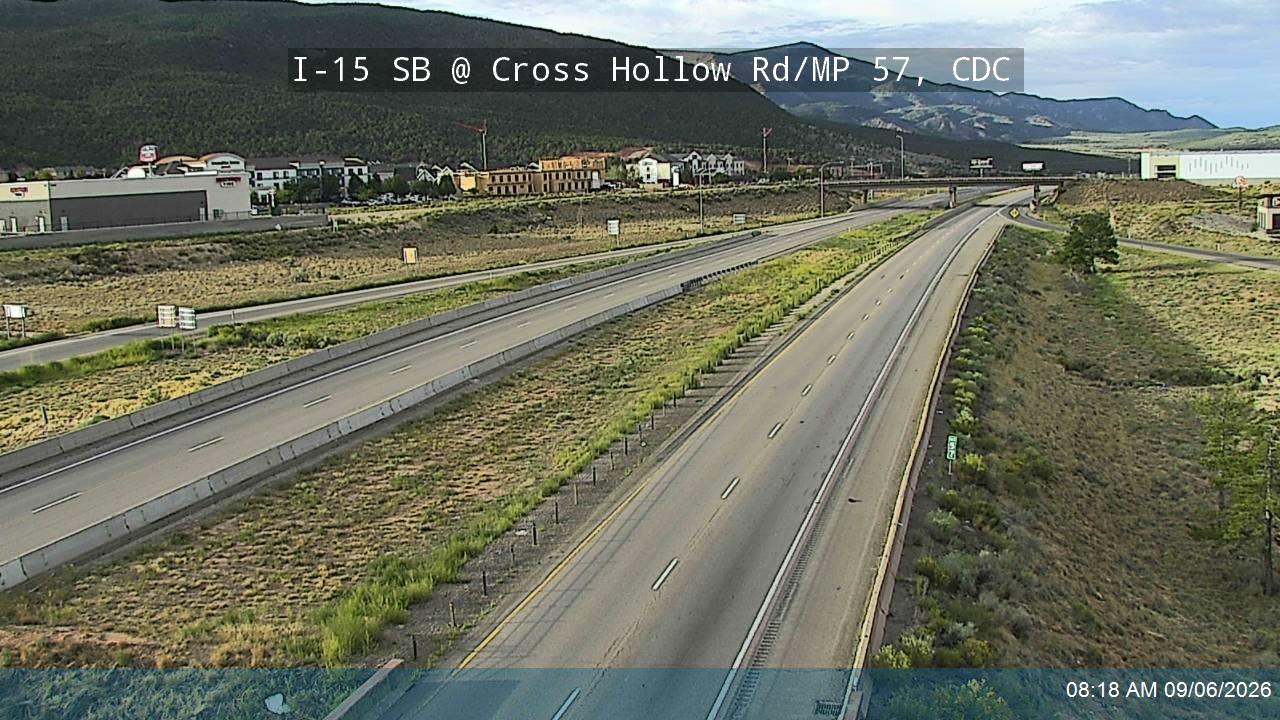 I-15 SB @ Cross Hollow Rd / MP 57, CDC live camera view
