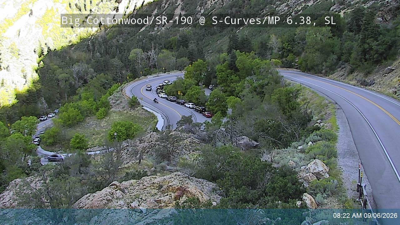 Big Cottonwood Canyon Rd / SR-190 @ S-Curves / MP 6.38, SL live camera view