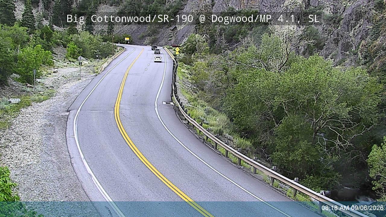 Big Cottonwood Canyon Rd / SR-190 @ Dogwood / MP 4.1, SL live camera view