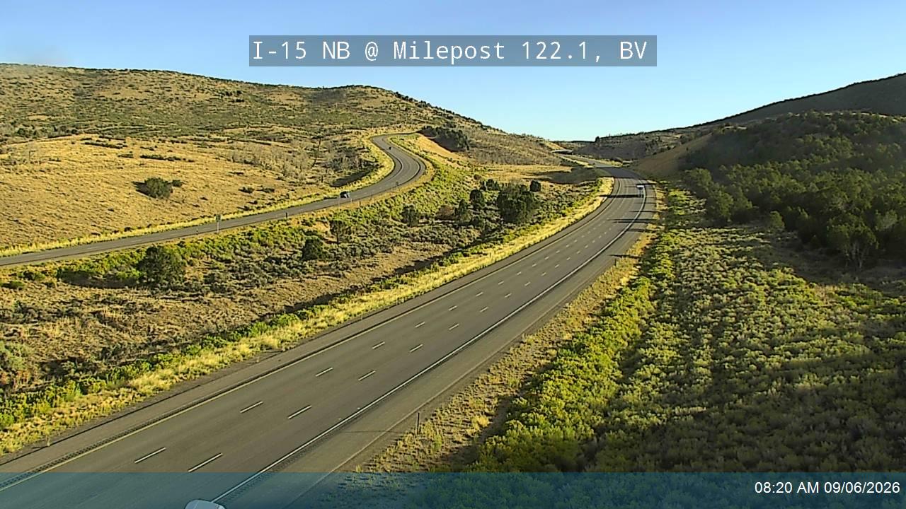 I-15 NB @ Milepost 122.1, BV live camera view