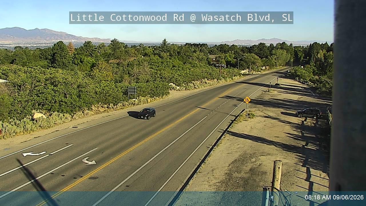 Little Cottonwood Rd / 9800 S / SR-209 @ Wasatch Blvd / 3400 E, SL live camera view