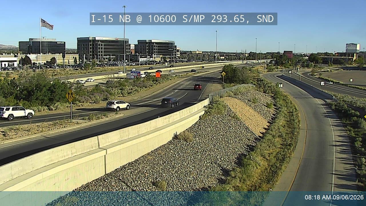 I-15 NB @ 10600 S / SR-151 / MP 293.65, SND live camera view