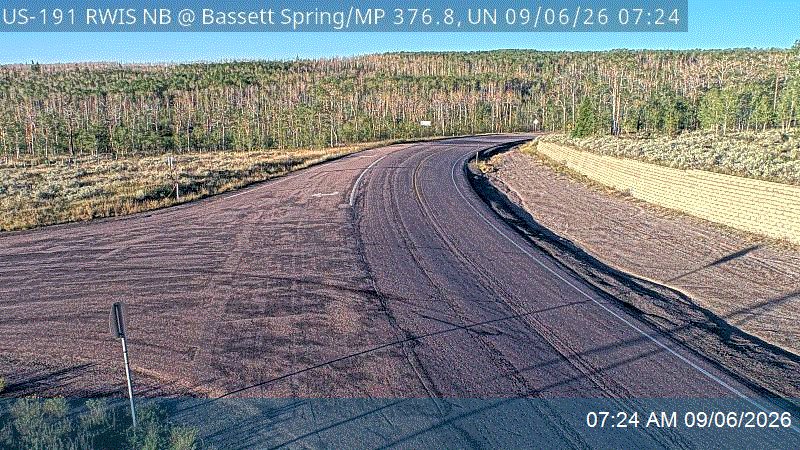 US-191 RWIS NB @ Bassett Spring / MP 376.75, UN live camera view