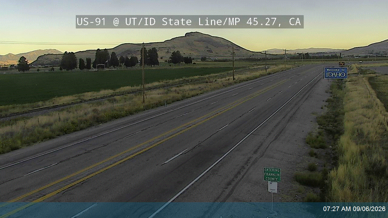 US-91 @ UT/ID State Line / MP 45.27, CA live camera view